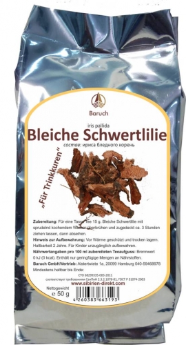 Bleiche Schwertlilie Wurzel - (Iris pallida, Blasse Schwertlilie, Dalmatinische Iris) - 50g