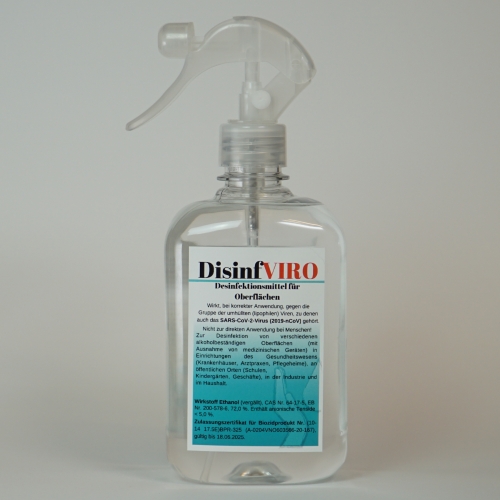 DisinfVIRO Desinfektionsmittel fr Oberflchen 500ml