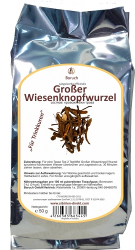 Groer Wiesenknopfwurzel - (Sanguisorba officinalis) - 50g