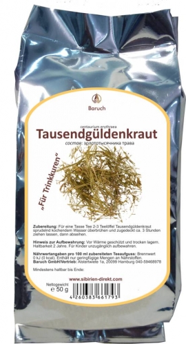 Tausendgldenkraut - (Centaurium erythraea, Hundertguldenkraut, Tausendguldenkraut, Bitterkraut, Fieberkraut, Gottesgnadenkraut, Laurinkraut, Sanktorinkraut) - 50g